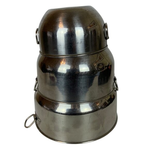 Farberware Stainless Steel Nesting Mixing Bowl Set Of 3 with Thumb Rings Korea - Picture 2 of 6